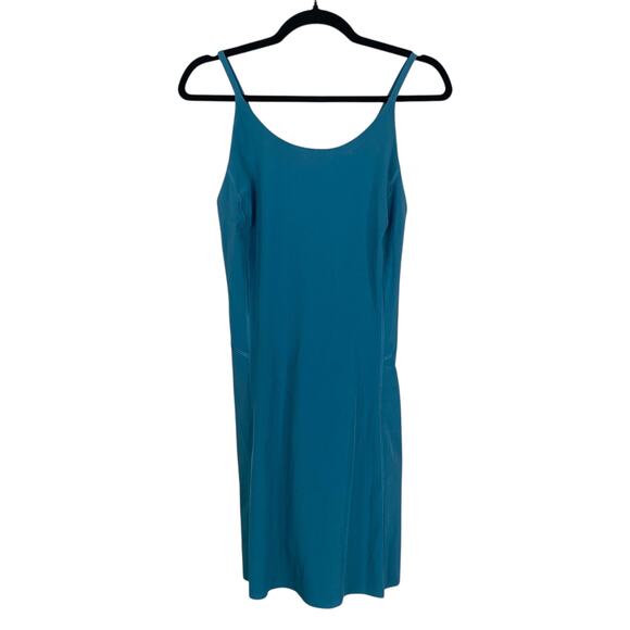 Athleta Infinitey Teal Blue Cross Back Pickleball Romper Shorts Mini Dress SZ M - Picture 3 of 10